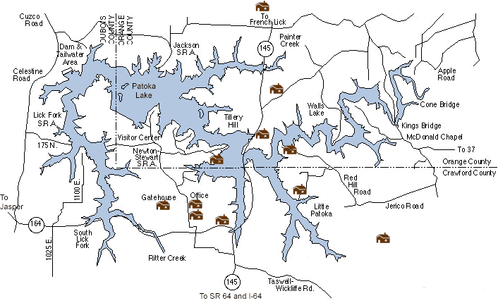 Indiana Cabin Rentals Maps List