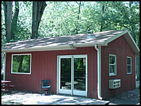 traditional cabin at Indian Springs Campground