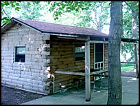 camping cabin at Gordon's Campground
